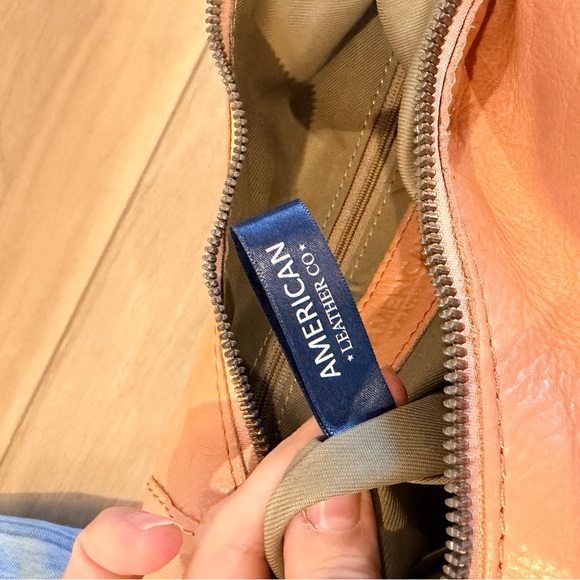 American Leather Co Carrie Caramel Brown Leather Hobo Bermuda Vintage Bag - Picture 12 of 13